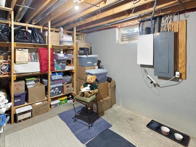 8118 Currant Pl, Eden Prairie, MN 55347 - below grade area featuring electric panel and concrete block wall
