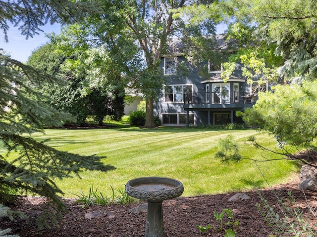 8118 Currant Pl, Eden Prairie, MN 55347 - view of green lawn with a wooden deck
