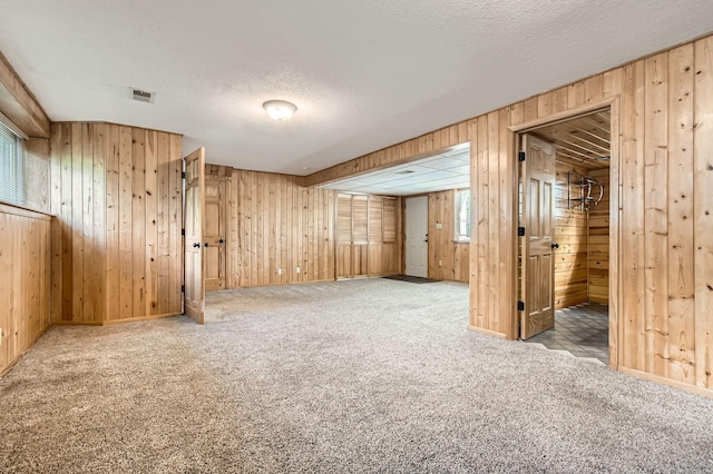 4 Battle Creek Ct, Saint Paul, MN 55119 - carpeted spare room with wood walls, a textured ceiling, and baseboards