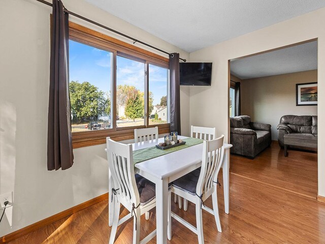 15029 Tyacke Dr, Burnsville, MN 55306 - dining room featuring baseboards and light wood-style floors