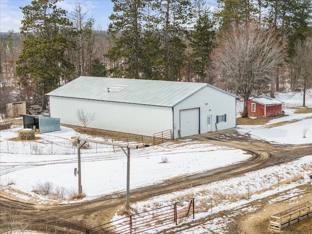 17430 280th St, Sebeka, MN 56477 - snow covered structure with a pole building