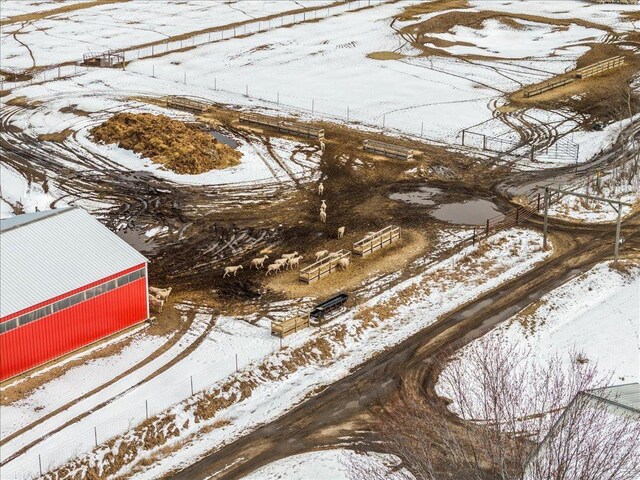 17430 280th St, Sebeka, MN 56477 - view of snowy aerial view