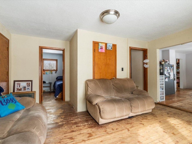 17430 280th St, Sebeka, MN 56477 - living room with light wood finished floors and a textured ceiling
