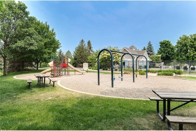 15767 Porchlight Ln, Eden Prairie, MN 55347 - community playground with a yard and fence