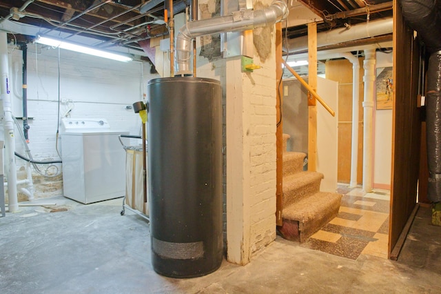 utility room with washer / dryer and gas water heater
