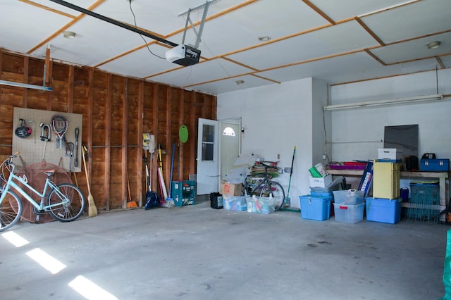 garage featuring a garage door opener