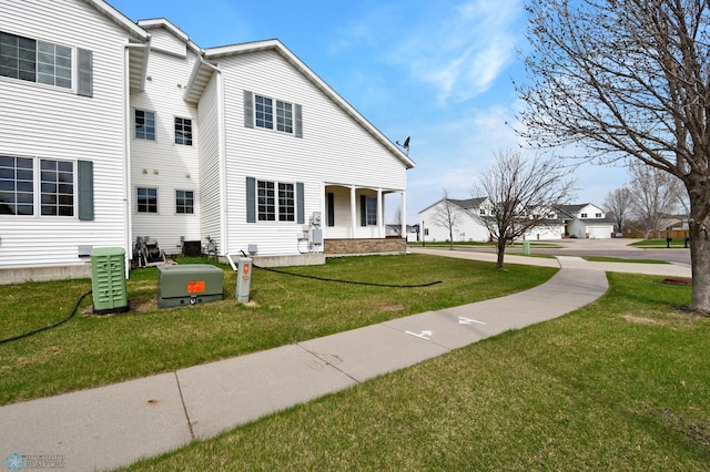 exterior space with a lawn