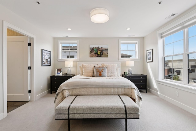 6112 Kellogg Unit 200D, Edina, MN 55424 - bedroom featuring light colored carpet, baseboards, and recessed lighting