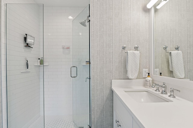 6112 Kellogg Unit 200D, Edina, MN 55424 - bathroom with a stall shower and vanity
