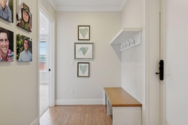 6112 Kellogg Unit 200D, Edina, MN 55424 - mudroom featuring light wood finished floors and baseboards