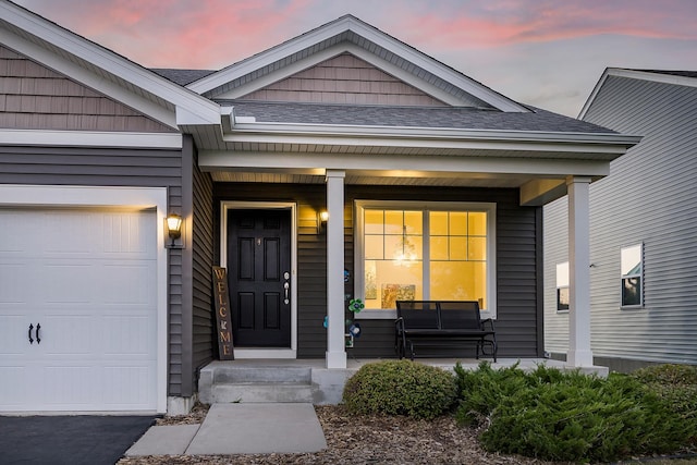 630 Stonegate Cir, Waconia, MN 55387 - view of exterior entry with a porch and a garage