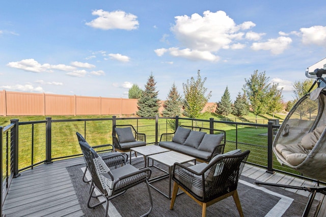 630 Stonegate Cir, Waconia, MN 55387 - wooden deck with an outdoor hangout area