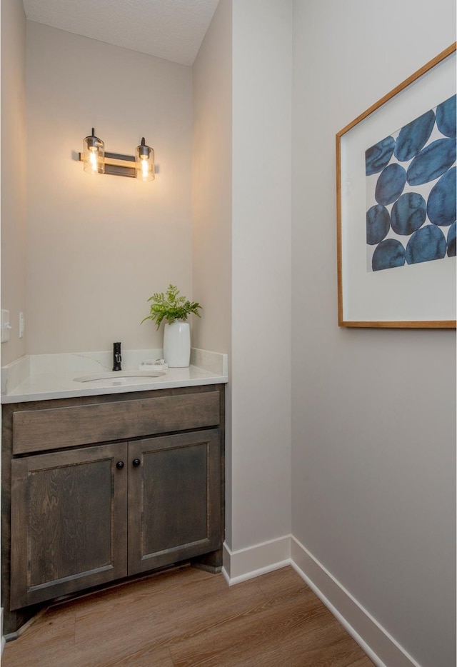 9160 62nd St S, Cottage Grove, MN 55016 - bathroom featuring wood finished floors and vanity