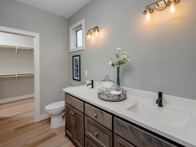 9160 62nd St S, Cottage Grove, MN 55016 - full bath featuring double vanity, wood finished floors, and a spacious closet