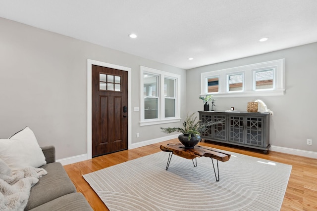 4015 Queen Ave N, Minneapolis, MN 55412 - living area featuring baseboards, a healthy amount of sunlight, and wood finished floors