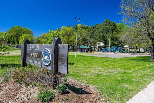 surrounding community featuring a yard