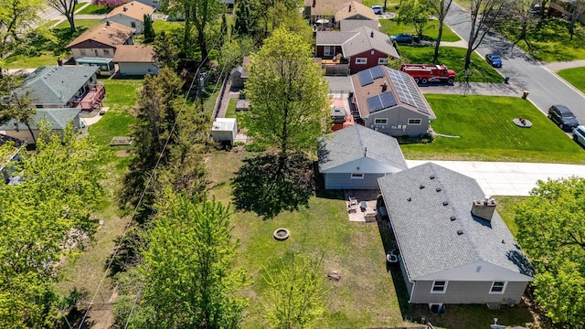 aerial perspective of suburban area