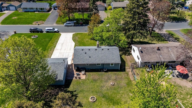 aerial perspective of suburban area