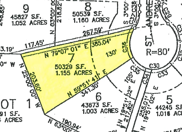 268 Saint Andrews Dr, Hudson, WI 54016 - map showing property parcels