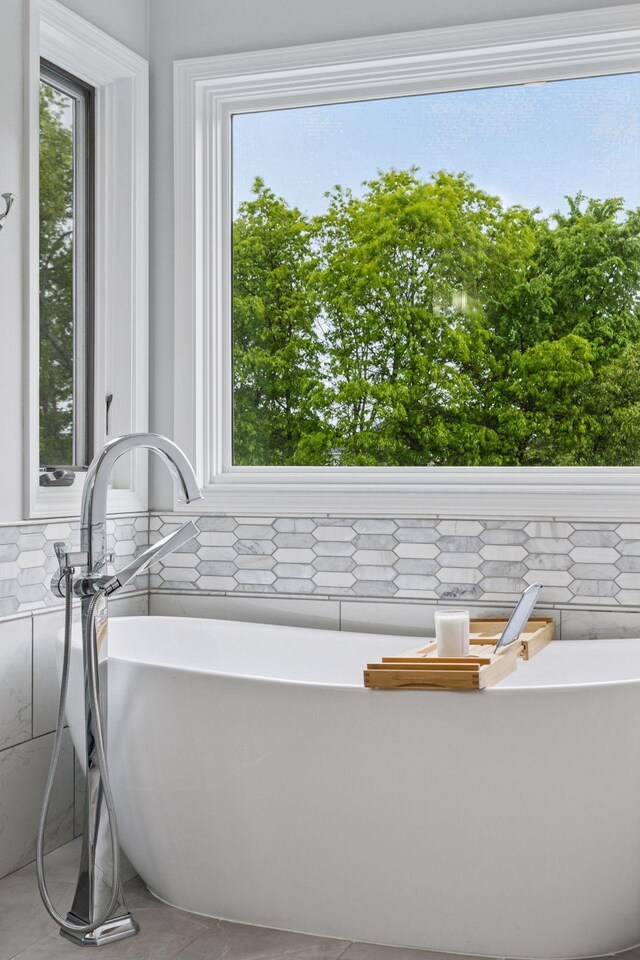 268 Saint Andrews Dr, Hudson, WI 54016 - bathroom view of a freestanding bath and tile walls