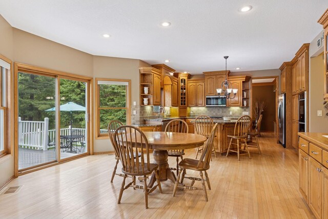 268 Saint Andrews Dr, Hudson, WI 54016 - dining area featuring light wood-style floors, recessed lighting, and baseboards