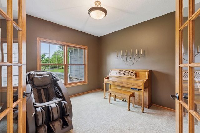 268 Saint Andrews Dr, Hudson, WI 54016 - office space with carpet floors, french doors, and baseboards