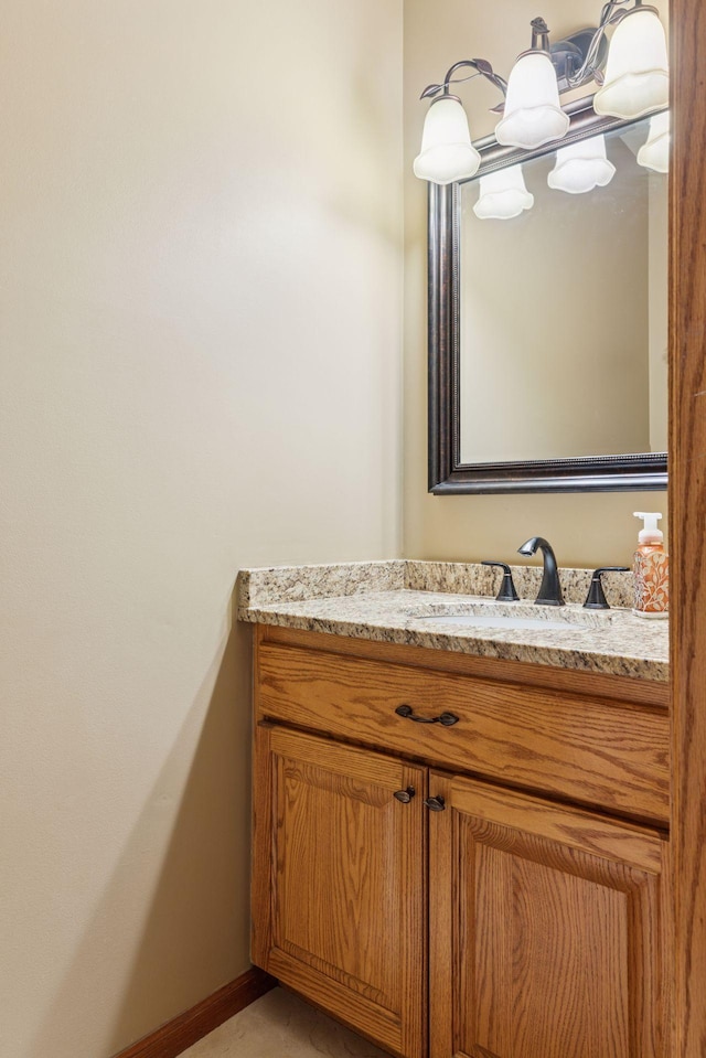 268 Saint Andrews Dr, Hudson, WI 54016 - bathroom featuring vanity and baseboards
