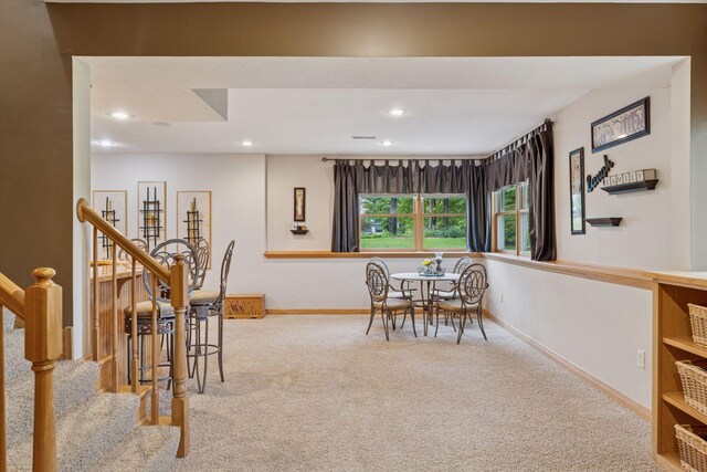 268 Saint Andrews Dr, Hudson, WI 54016 - carpeted dining area with baseboards and recessed lighting