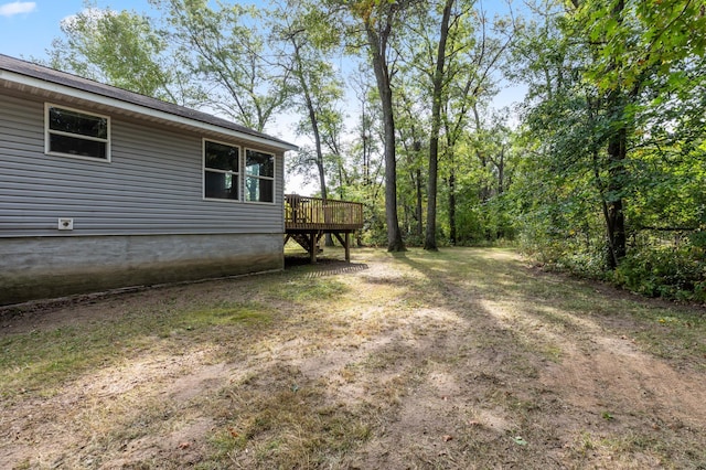 969 Dosh Rd, Fort Ripley, MN 56449 - view of yard with a wooden deck