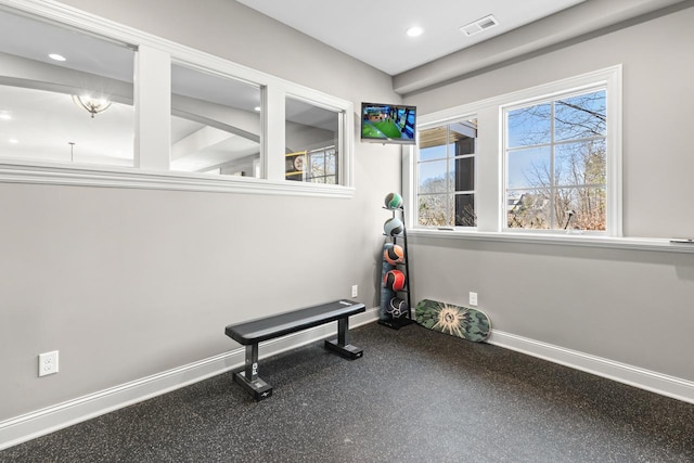425 Carpenters Pt, Wayzata, MN 55391 - workout room with baseboards and recessed lighting