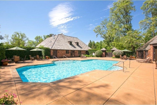 425 Carpenters Pt, Wayzata, MN 55391 - community pool featuring a patio