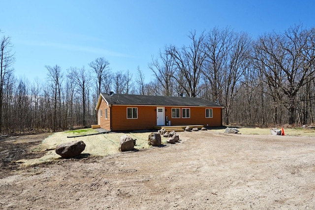 14113 260th St, Dailey Twp, MN 56353 - view of front of property featuring log veneer siding