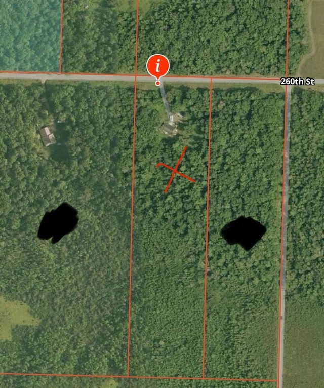 14113 260th St, Dailey Twp, MN 56353 - aerial map of property and surrounding area featuring property parcel outlined