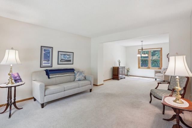 8671 Pheasant Run Rd, Woodbury, MN 55125 - living area featuring light carpet and baseboards