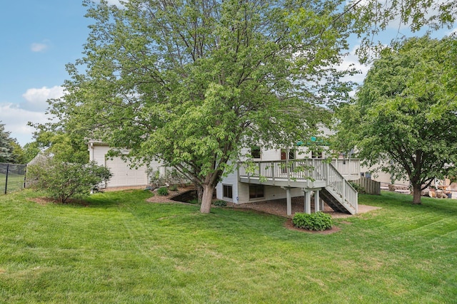 8671 Pheasant Run Rd, Woodbury, MN 55125 - back of property with stairs and a wooden deck