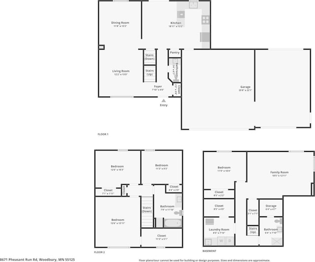 8671 Pheasant Run Rd, Woodbury, MN 55125 - floor plan / room layout