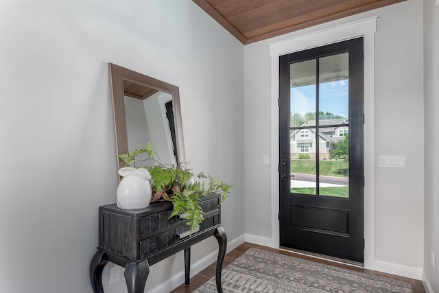1005 Applewood Ct, Mankato, MN 56001 - entryway featuring baseboards and wood finished floors