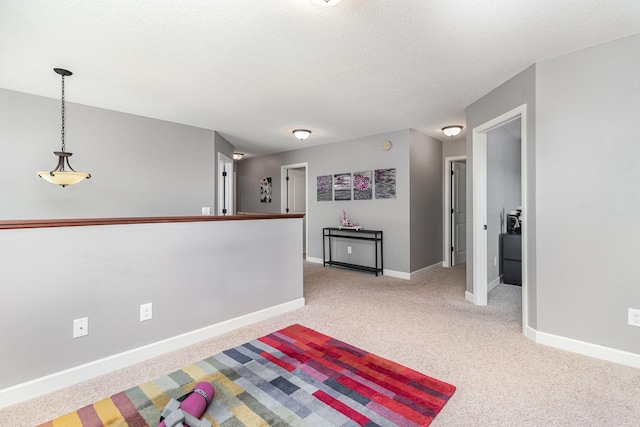 8831 Reflections Rd, Chanhassen, MN 55317 - hallway featuring baseboards, light colored carpet, and a textured ceiling