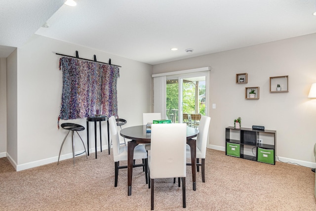 8831 Reflections Rd, Chanhassen, MN 55317 - dining space with carpet, baseboards, and recessed lighting
