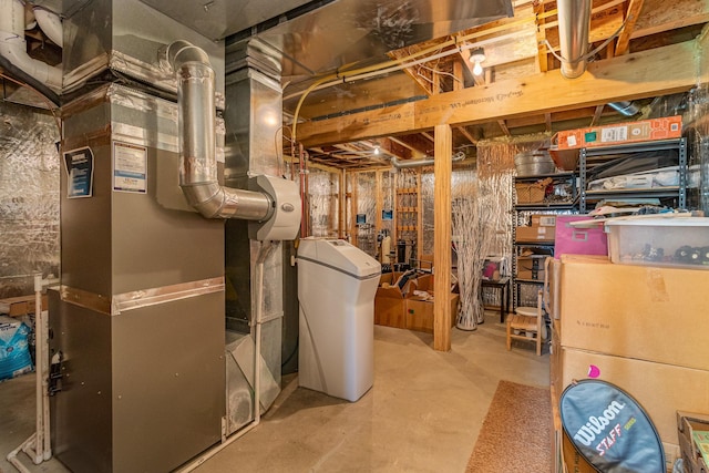 8831 Reflections Rd, Chanhassen, MN 55317 - unfinished basement featuring a water softener