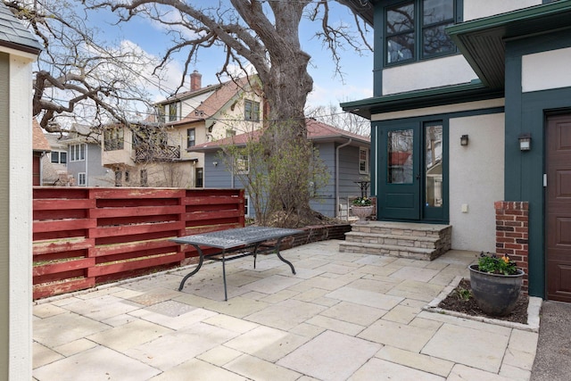 view of patio / terrace with fence