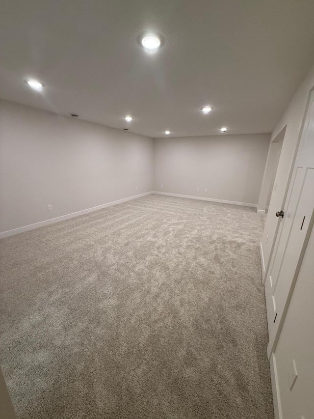 10124 Arrowwood Trl, Woodbury, MN 55129 - finished below grade area featuring carpet flooring, recessed lighting, and baseboards