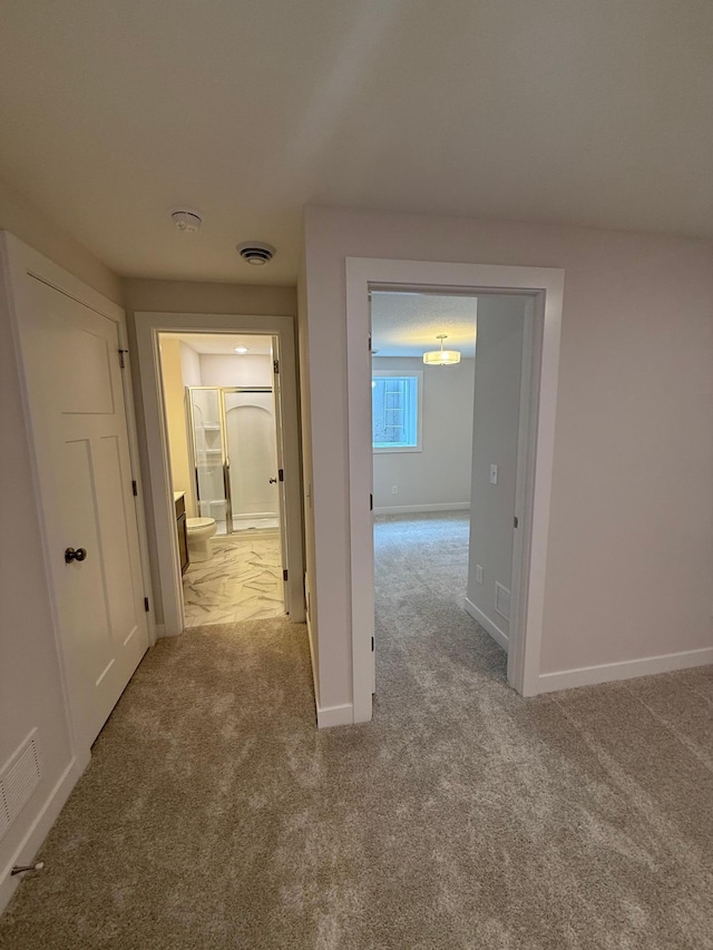 10124 Arrowwood Trl, Woodbury, MN 55129 - corridor featuring carpet and baseboards