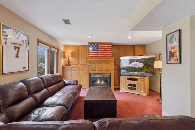 515 Greaton Rd, New Richmond, WI 54017 - living area with dark carpet and a glass covered fireplace