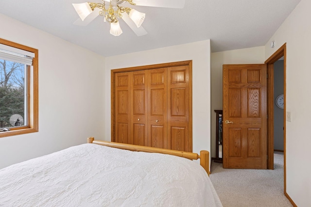 515 Greaton Rd, New Richmond, WI 54017 - bedroom featuring carpet floors, a closet, and ceiling fan