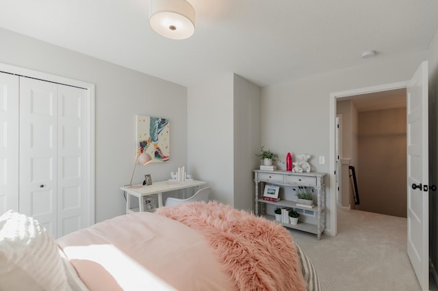 10155 Arrowwood Trl, Woodbury, MN 55129 - bedroom with light carpet and a closet