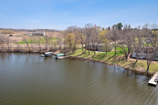 4991 337th Ave NE, Cambridge, MN 55008 - water view with a boat dock
