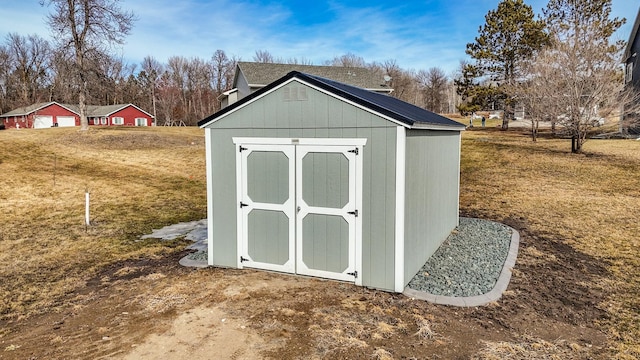 view of shed