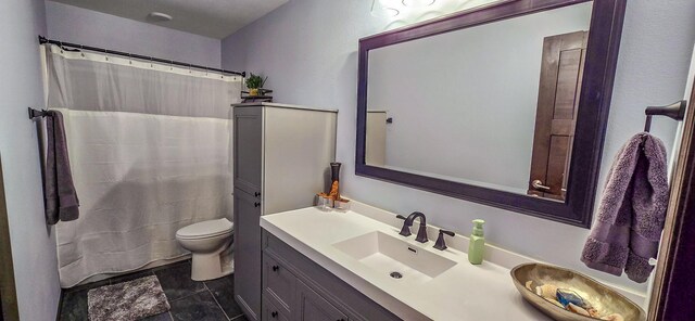 full bath featuring toilet and vanity