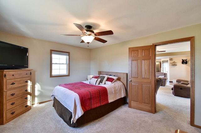 40749 Greencrest Rd, Crow River Twp, MN 56312 - carpeted bedroom with a ceiling fan
